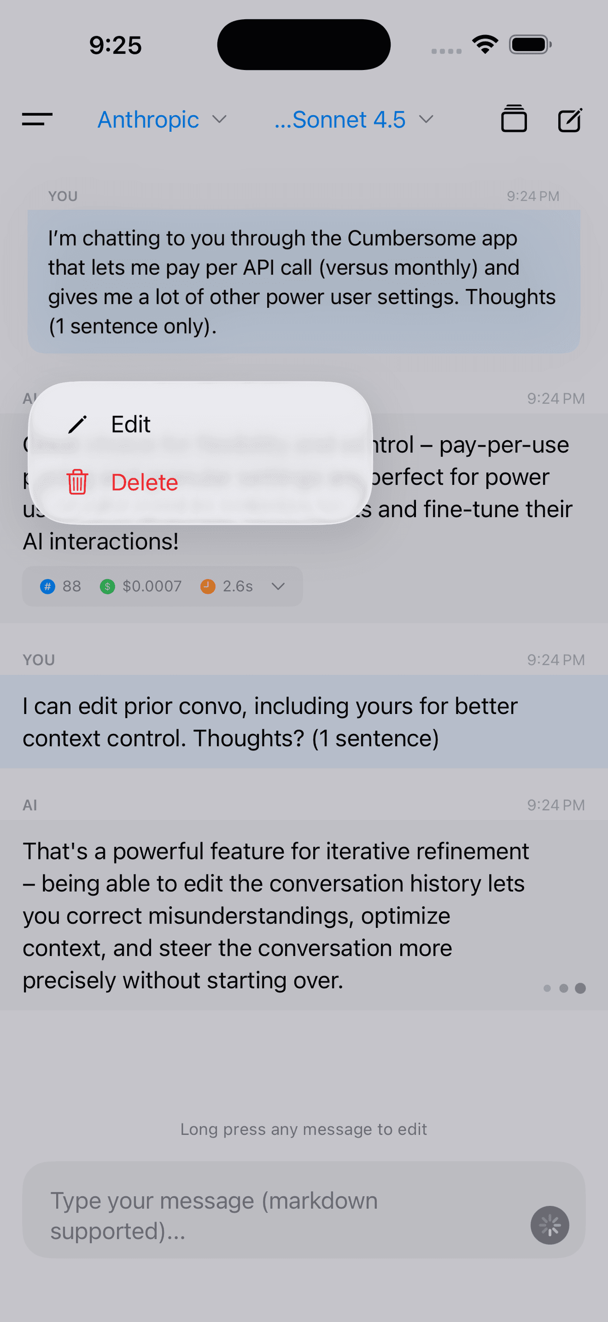 Cumbersome chat interface