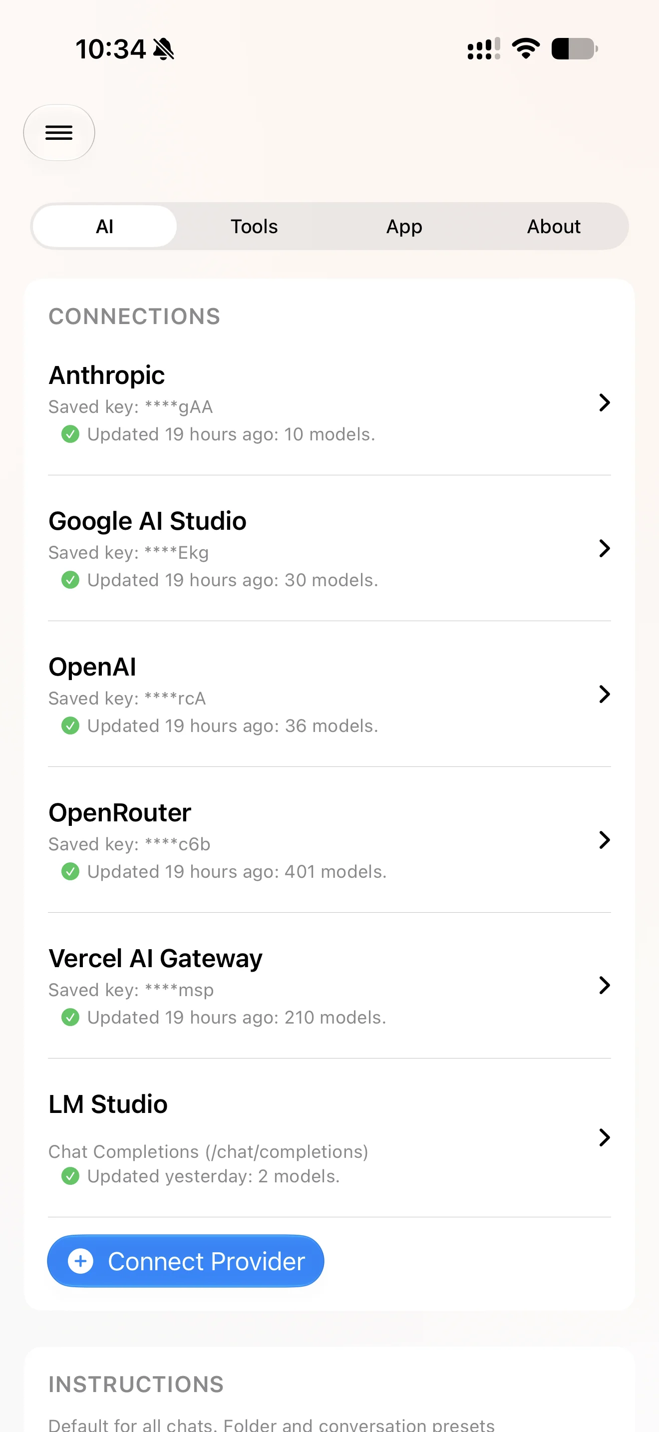 Cumbersome provider connections for direct APIs and multi-provider gateways